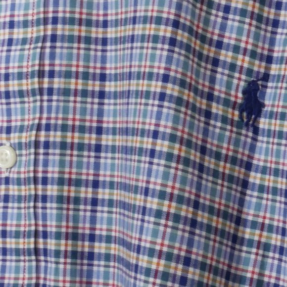 Cotton Twill Plaid Classic Button Down Shirt 3XB - Picture 3 of 3